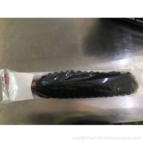 Bulk Clip In Hair Extension 100%  Vietnamese Human Hair Curly Wave Virgin Cuticle Aligned Hair